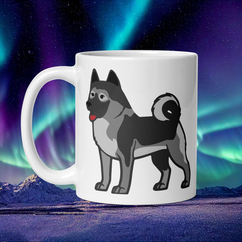 General "Freya" Organa the Norwegian Elkhound Puppy Ceramic Coffee Mug