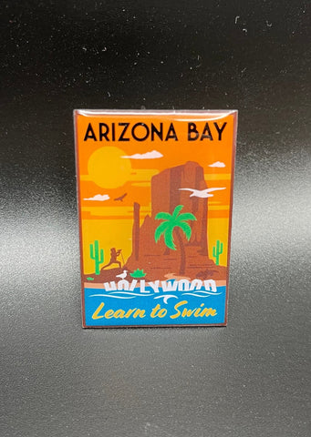 Learn to Swim at Scenic Arizona Bay! Offset Print Pin